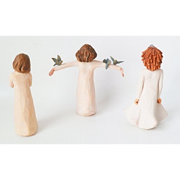 3 Willow Tree Figurines Girl with Birds Sculpted Hand-Painted Figure - Picture 4 of 5
